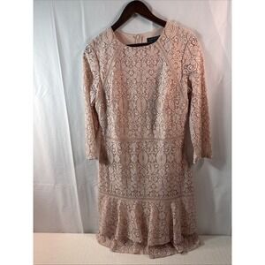 Lauren Ralph Lauren  Halima Tiered A- Line Dropped Waist Pink Dress Size 8